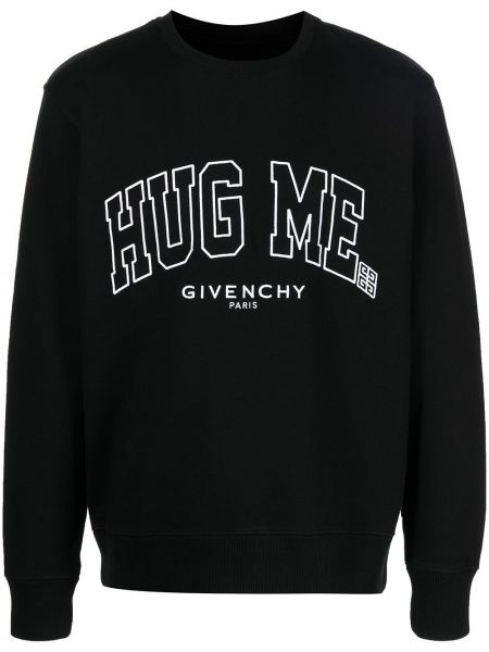 Bomull brodert sweatshirt Givenchy svart