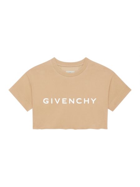 Koszulka z nadrukiem Givenchy beżowa