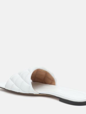 Sandały skórzane Bottega Veneta białe