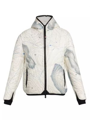 Горнолыжная куртка с принтом Moncler Grenoble белая