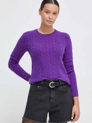 Фиолетовый шерстяной кардиган Polo Ralph Lauren