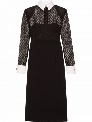 Tyll brodert dress Gucci svart