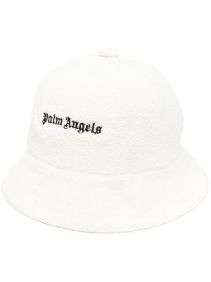 Шапка бродирана Palm Angels бяло