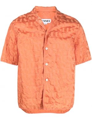 Camicia in tessuto jacquard Sunnei arancione