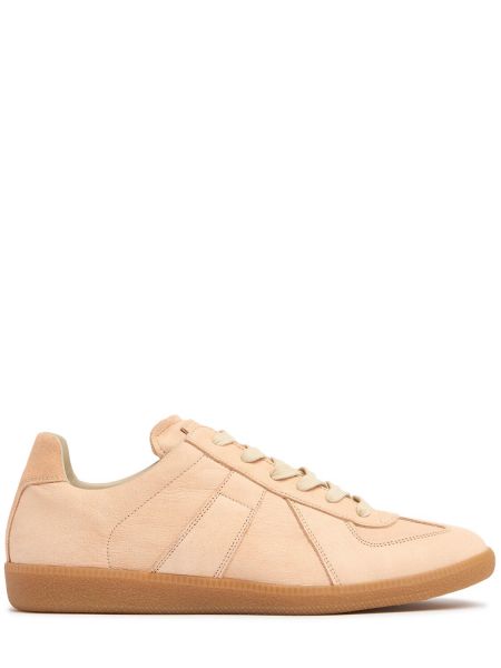 Læder sneakers Maison Margiela beige