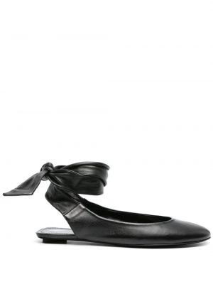 Usnjene nizki čevlji The Attico črna