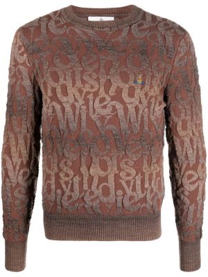 Плетен пуловер Vivienne Westwood кафяво