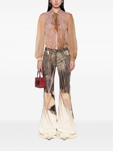 Transparente hemd mit rüschen Roberto Cavalli