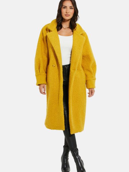 Пальто в деловом стиле Threadbare желтое
