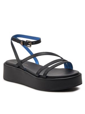 Sandale cu platformă Tommy Hilfiger negru