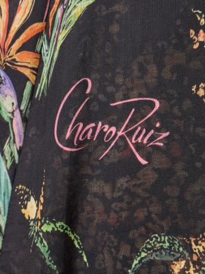 Spódnica midi bawełniana Charo Ruiz czarna