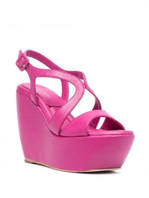 Dabīgās ādas sandales ar platformu Paloma Barceló rozā