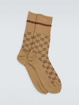 Носки с логотипом GG Gucci коричневый
