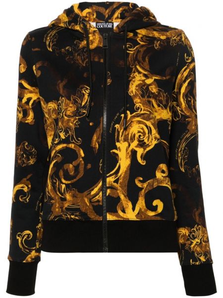 Kapučdžemperis ar rāvējslēdzēju ar apdruku Versace Jeans Couture