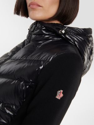 Πουπουλένιο fleece μπουφάν σκι Moncler Grenoble μαύρο