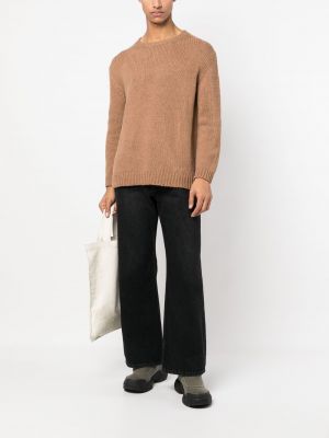 Sweter wełniany z kaszmiru Undercover brązowy