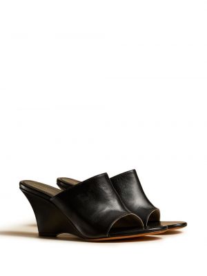 Sandales en cuir Khaite noir