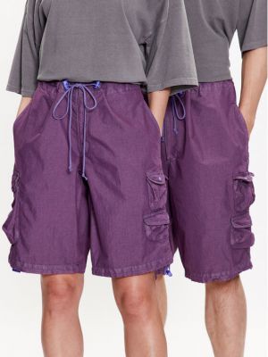 Laza szabású sport rövidnadrág zsebes Iets Frans… lila