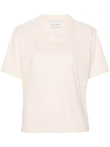 Βαμβακερή μπλούζα Loulou Studio λευκό
