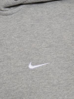 Sudadera con capucha de algodón Nike gris