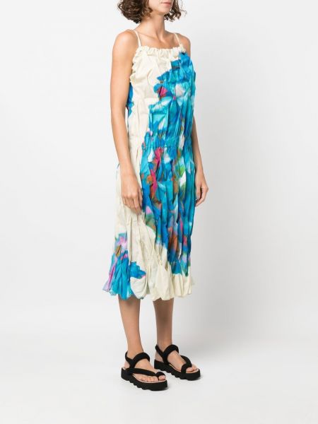 Midi šaty s potiskem s abstraktním vzorem Issey Miyake Pre-owned