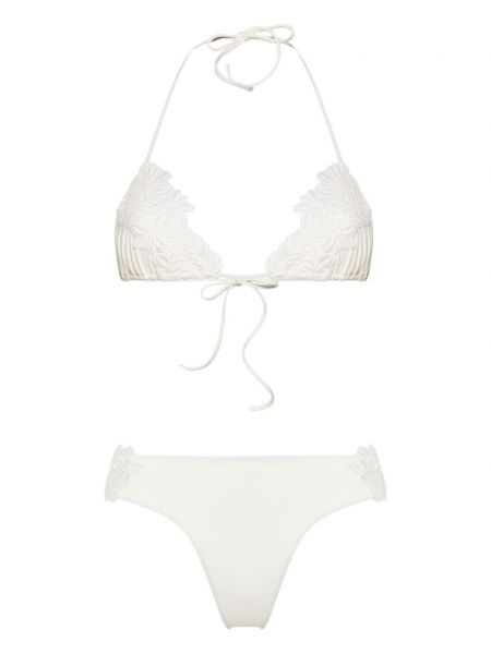Bikini s cvjetnim printom Ermanno Scervino bijela
