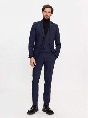 Ukrojena obleka Karl Lagerfeld modra