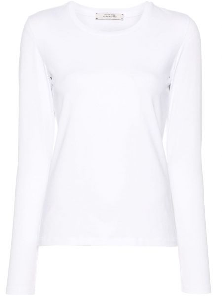 Langærmet t-shirt med rundhals Dorothee Schumacher hvid