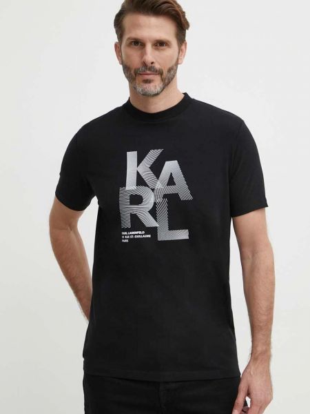 Majica kratki rukavi Karl Lagerfeld crna