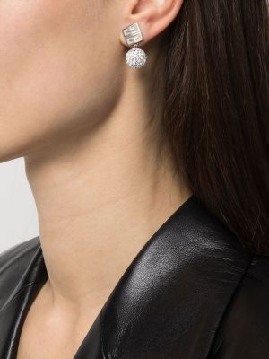 Boucles d'oreilles à boucle Givenchy argenté