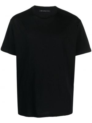Bombažna majica z okroglim izrezom Low Brand črna