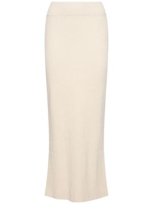 Βαμβακερή maxi φούστα Toteme λευκό