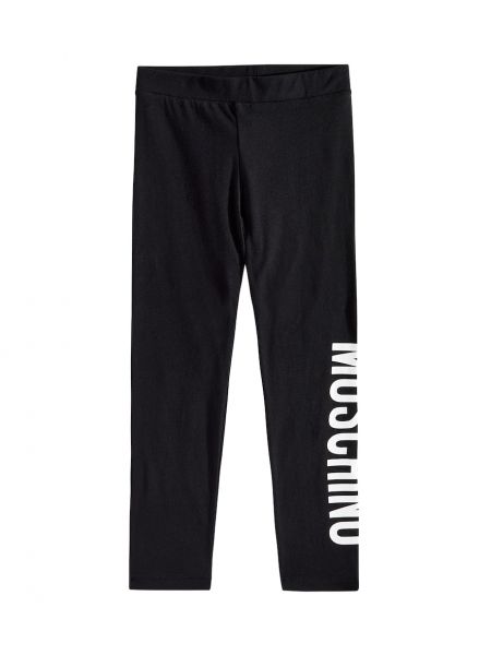 Bomuld leggings for piger Moschino Kids sort