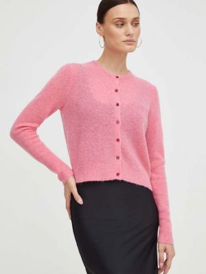 Sweter wełniany American Vintage różowy