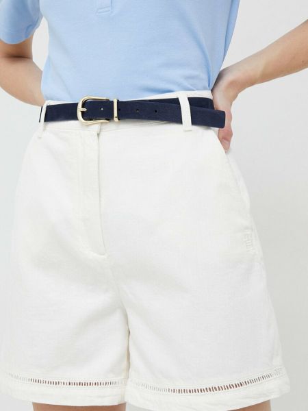 Kratke hlače visoki struk Tommy Hilfiger bijela