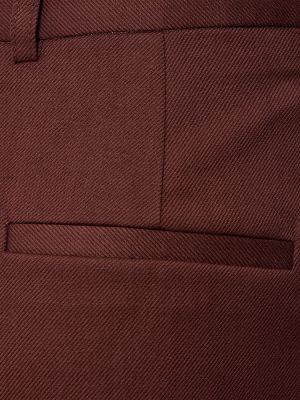 Pantalones de lino de algodón Loulou Studio granate