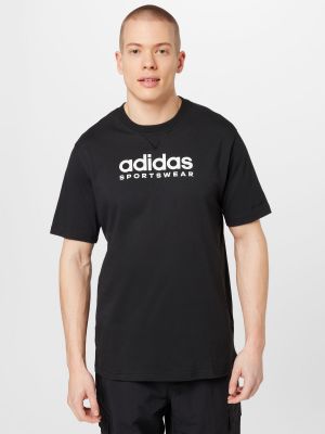 Tricou cu croială lejeră Adidas Sportswear negru