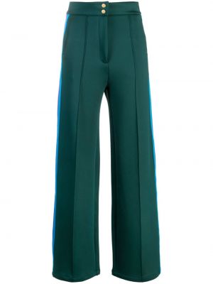 Pruhované rovné kalhoty Sandro zelené