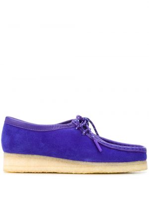 Кружевные замшевые туфли на шнуровке Clarks Originals, фиолетовый