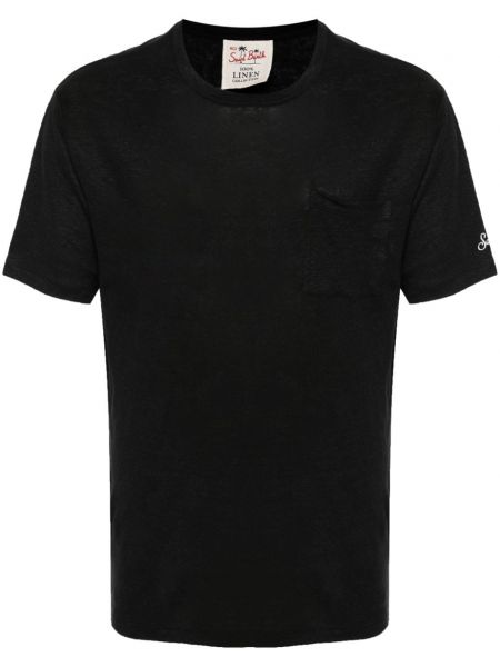 Ľanové tričko Mc2 Saint Barth čierna