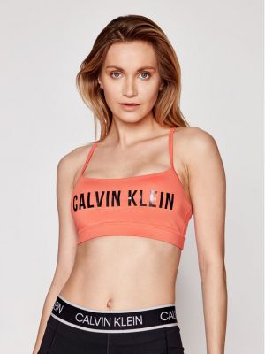 Oranžová sportovní podprsenka Calvin Klein Performance