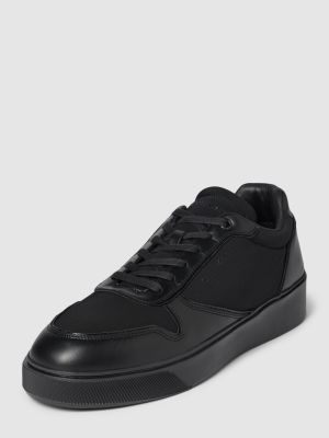 Sneakersy sznurowane koronkowe z nadrukiem Calvin Klein czarne
