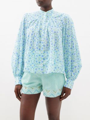Блузка yana с цветочным принтом Thierry Colson синий