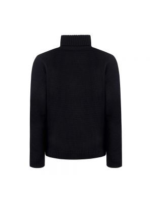 Jersey cuello alto de lana de tela jersey Zanone negro