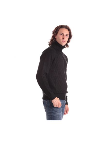 Jersey cuello alto de punto con cuello alto de tela jersey Armani Exchange negro