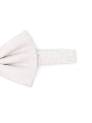 Puntíkatá hedvábná kravata s mašlí Lady Anne šedá