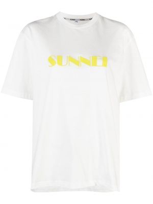 T-shirt aus baumwoll mit print Sunnei