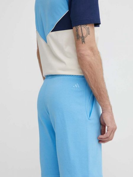 Pamut rövidnadrág Adidas kék