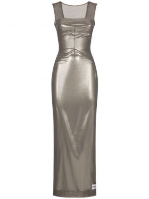 Koktejlové šaty Dolce & Gabbana šedé