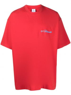 Тениска с принт Vetements червено